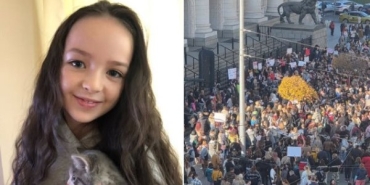 Родителят на убитото от скитащи кучета дете застана до протестиращите в столицата, апелирайки за по-строги мерки срещу агресивните животни.